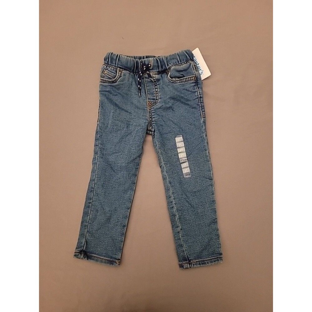 Carter's Toddler Pull-on Denim Pants Drawstring Elastic Waist 2T NWT